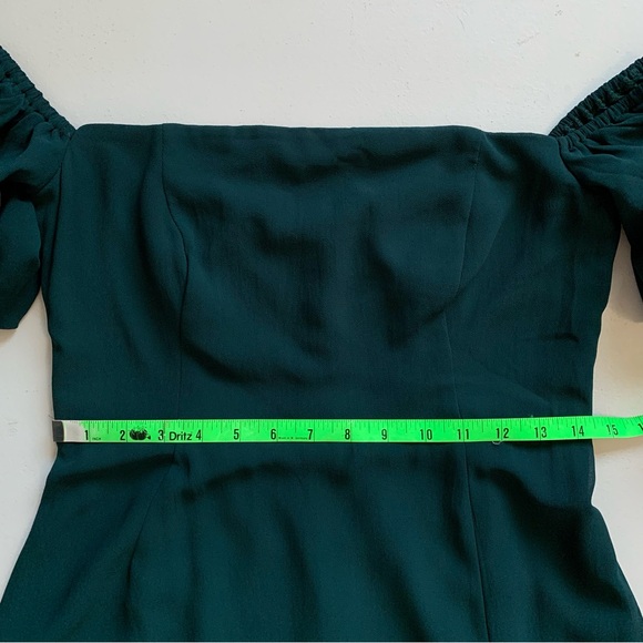 Lulus Medium Demure Aura Emerald Tiered Balloon Sleeve Maxi Dress NWT - Picture 14 of 16